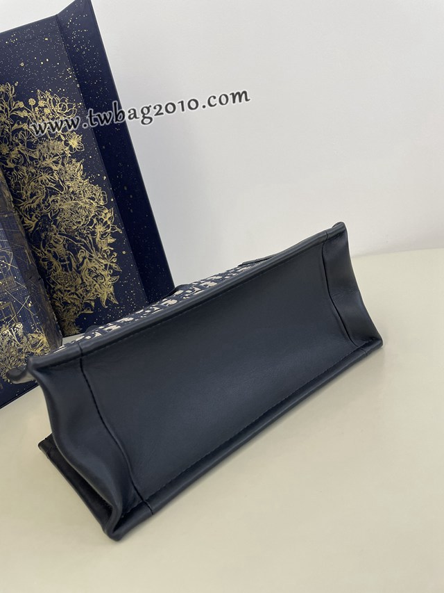 Dior专柜新款迪奥高仿原单蓝色老花迷你Tote托特包购物包 djfk1683